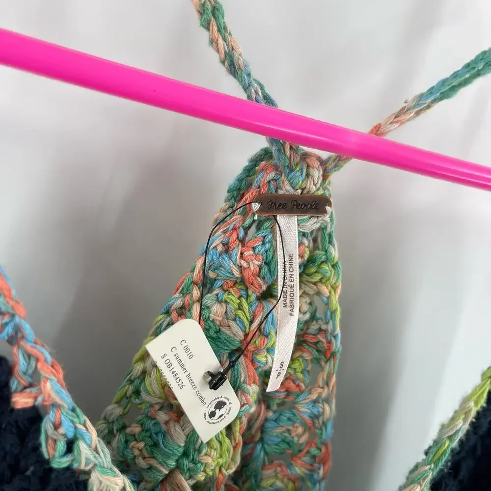 FREE PEOPLE Crochet Tank Size Small Swim Up Summer Breeze NWT Beach Travel